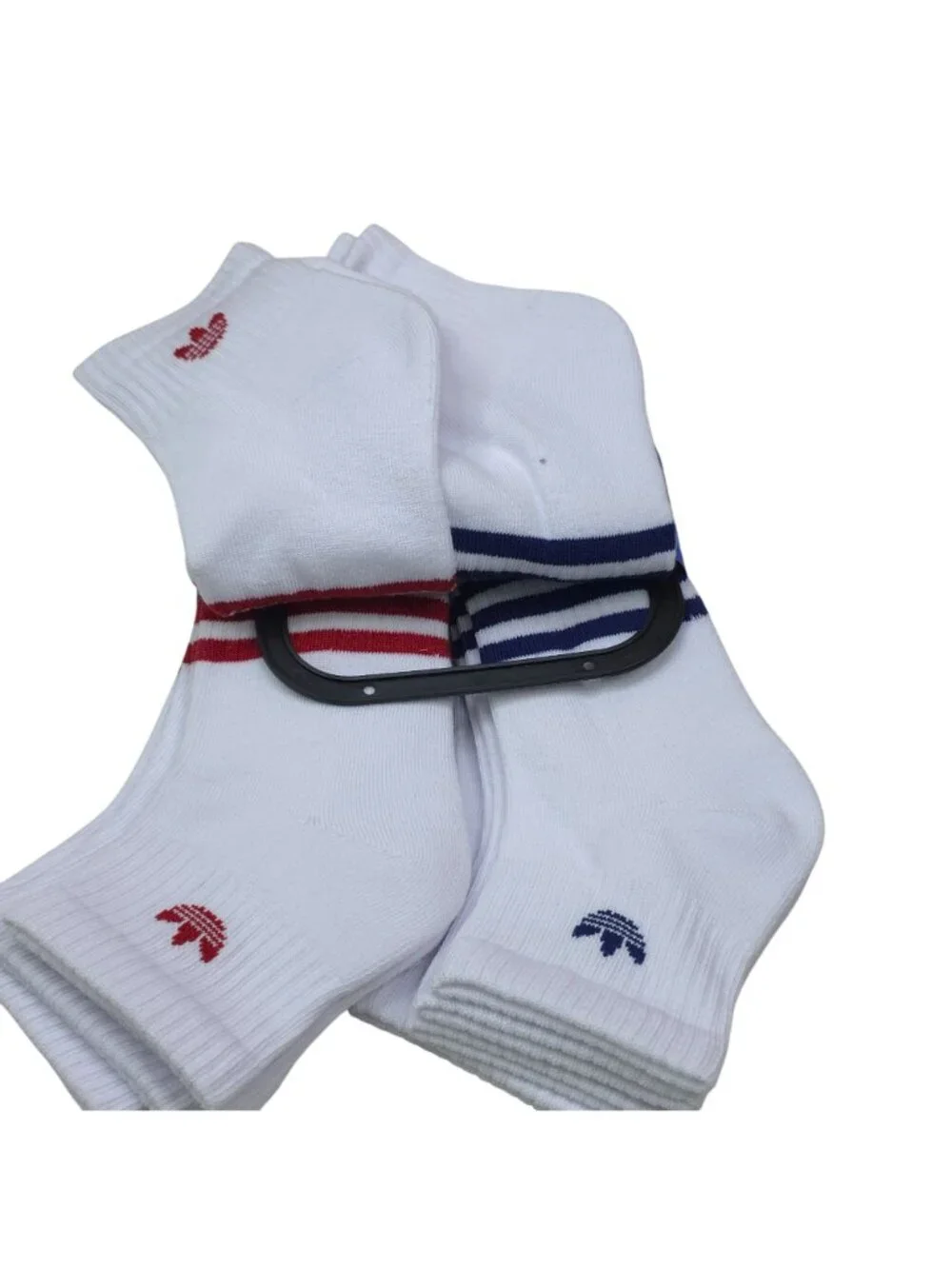 Adidas Mens Cushioned Quarter Socks 6-Pack Large Moisture-Wicking Show Size 8-12